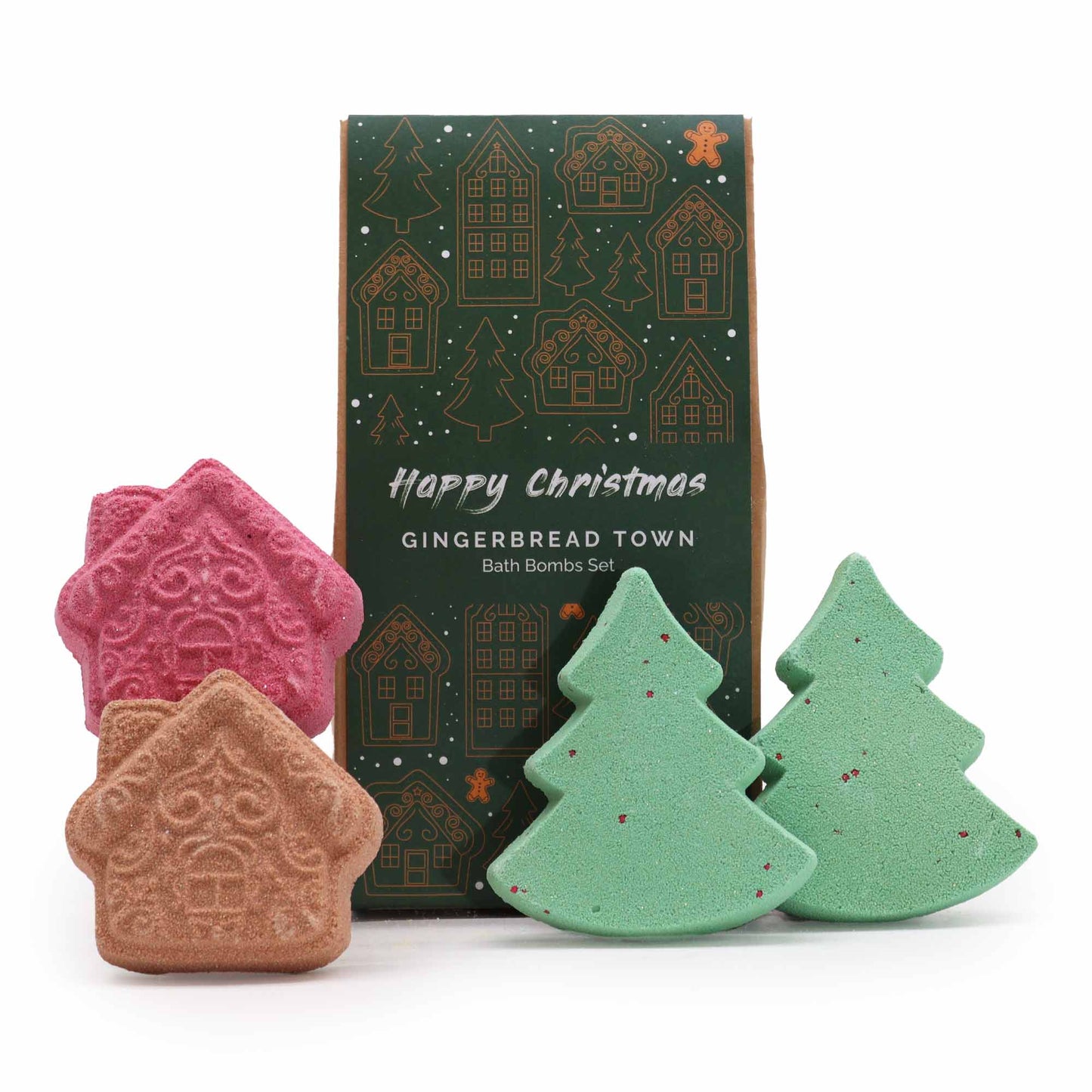 Christmas Gingerbread Town Bath Bomb Set